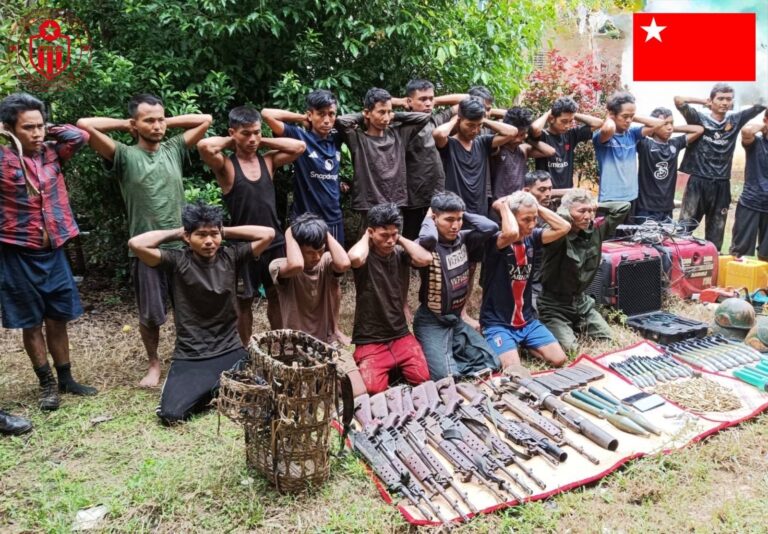 အကြမ်းဖက်စစ်ကောင်စီ စစ်သုံ့ပန်း(၂၂)ဦးနှင့်လက်နက်အများအပြားသိမ်းဆည်းရရှိ