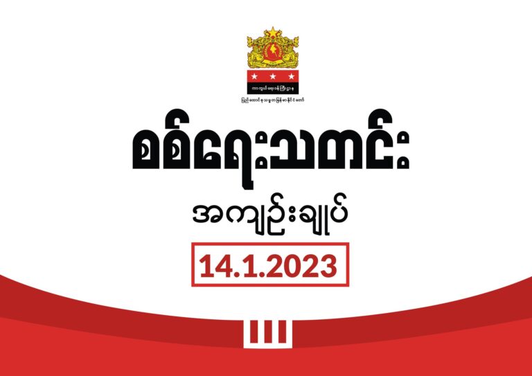 အမျိုးသားညီညွတ်ရေးအစိုးရ၊ ကာကွယ်ရေးဝန်ကြီးဌာနက ထုတ်ဝေသော နေ့စဉ်စစ်ရေးသတင်းအကျဉ်းချုပ်။